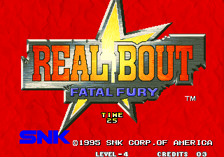 Real Bout Fatal Fury + Real Bout Garou Densetsu Title Screen
